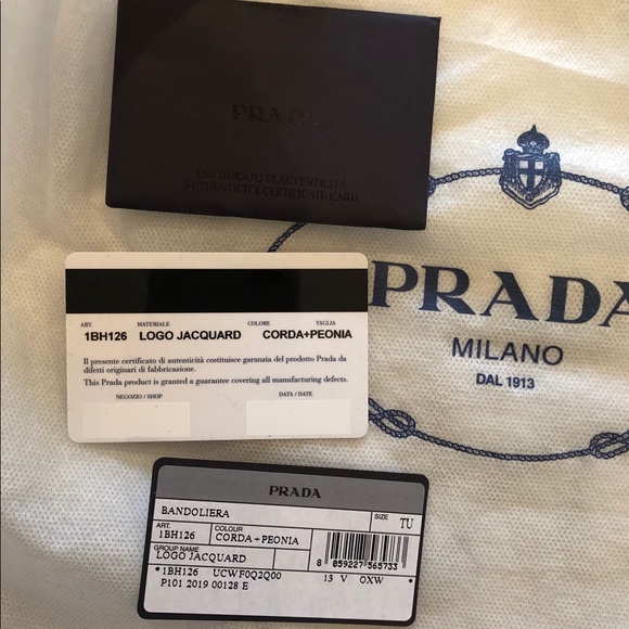 Prada Pink Logo Jacquard Barrel Purse - Picture 3 of 6